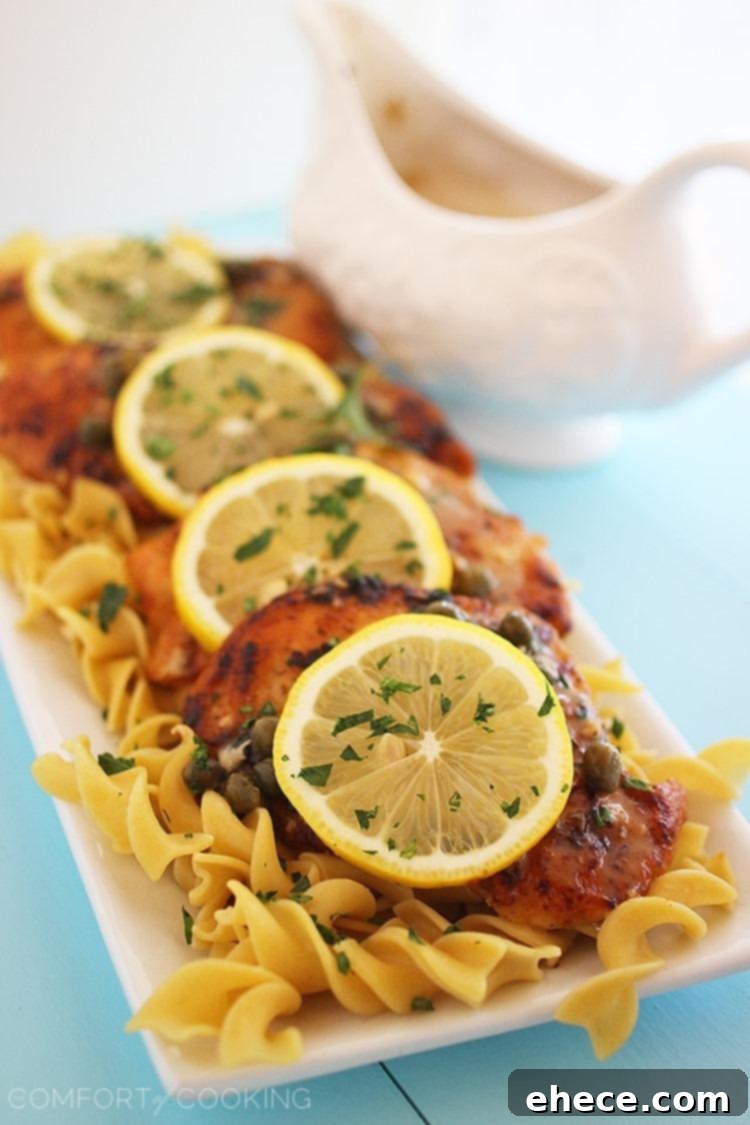 Skinny Lemon Chicken Piccata – A lighter twist on classic chicken piccata, full of zesty flavor and pairs perfectly with pasta and salad.