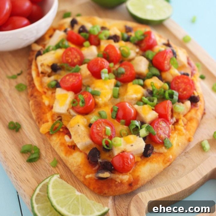 Tex-Mex Chicken Taco Flatbread