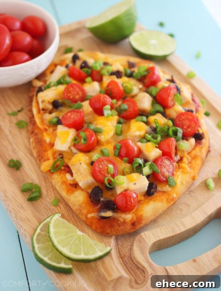 Tex-Mex Chicken Taco Flatbread