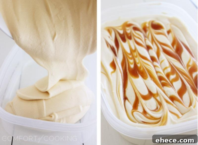 Effortless No-Churn Ice Cream 6 Irresistible Flavors 6 Scoops of various no-churn ice cream flavors, showcasing the creamy texture and inviting presentation.