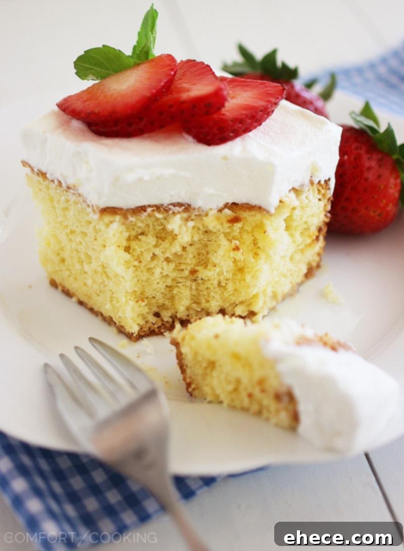 Strawberry Dream Tres Leches 6 Tres Leches Cake soaking in the refrigerator, ensuring maximum moisture and flavor absorption.