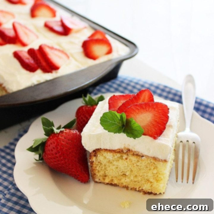 Strawberry Dream Tres Leches 8 Tres Leches Cake - A classic Latin American dessert known for its incredible moistness and rich flavor.