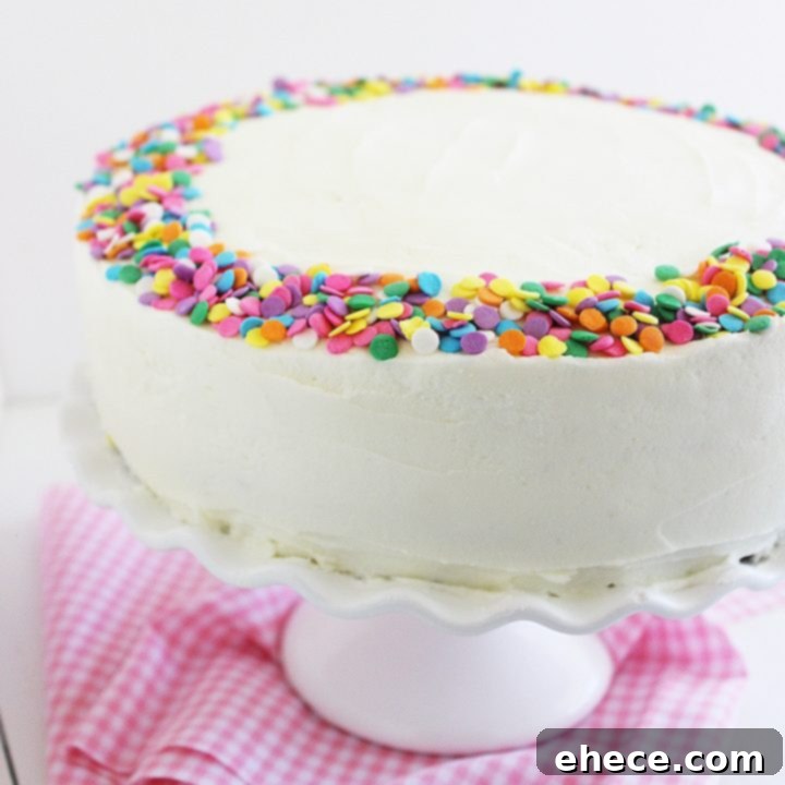 Yellow Birthday Cake with Vanilla Frosting
