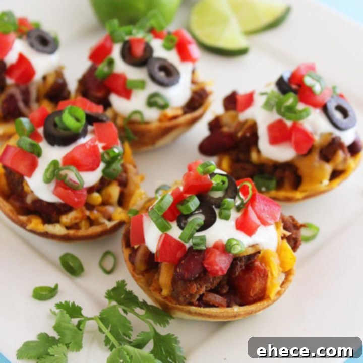 Mini Mexican Chili Tortilla Cups