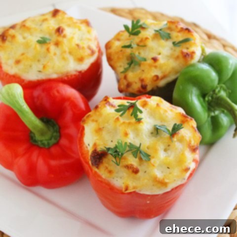 Tuscan Mac & Cheese Pepper Boats 6 Italian Mac and Cheese Stuffed Peppers