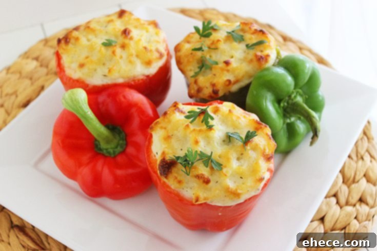Italian Mac and Cheese Stuffed Peppers