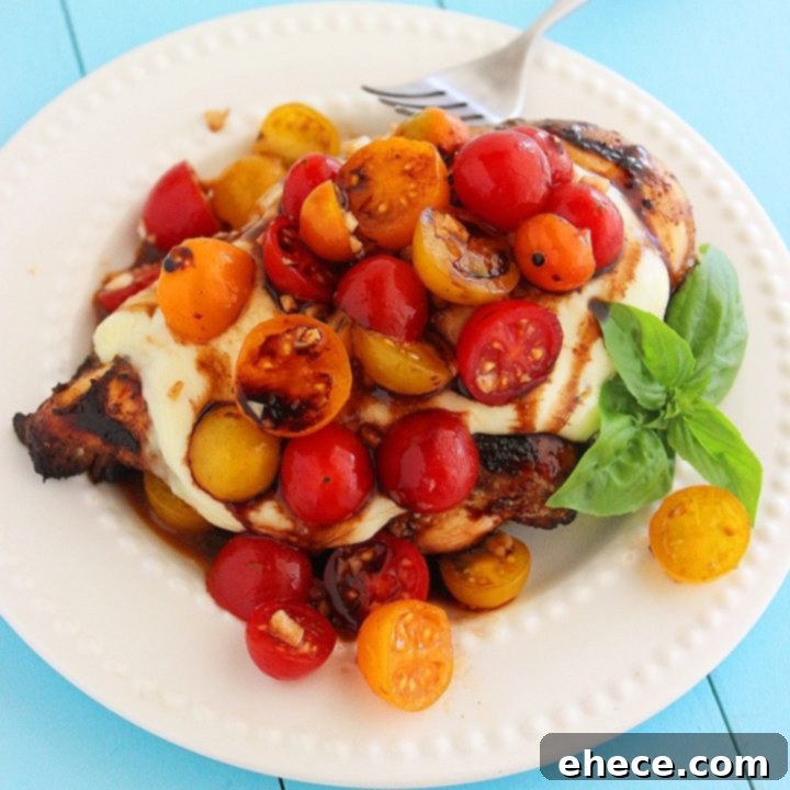 Balsamic Glazed Caprese Chicken 5 Caprese Grilled Chicken