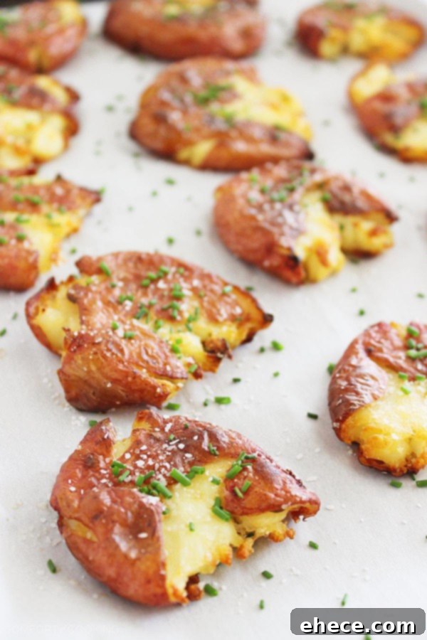 Salt & Vinegar Crispy Smashed Spuds 4 Crispy Salt and Vinegar Smashed Potatoes – Serve these super crispy, tangy potatoes on the side of your favorite grilled meats for a scrumptious meal!