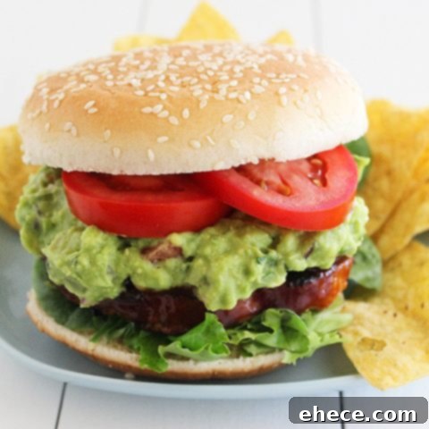 BBQ Bacon-Cheddar Chicken Burgers with Pineapple Guacamole