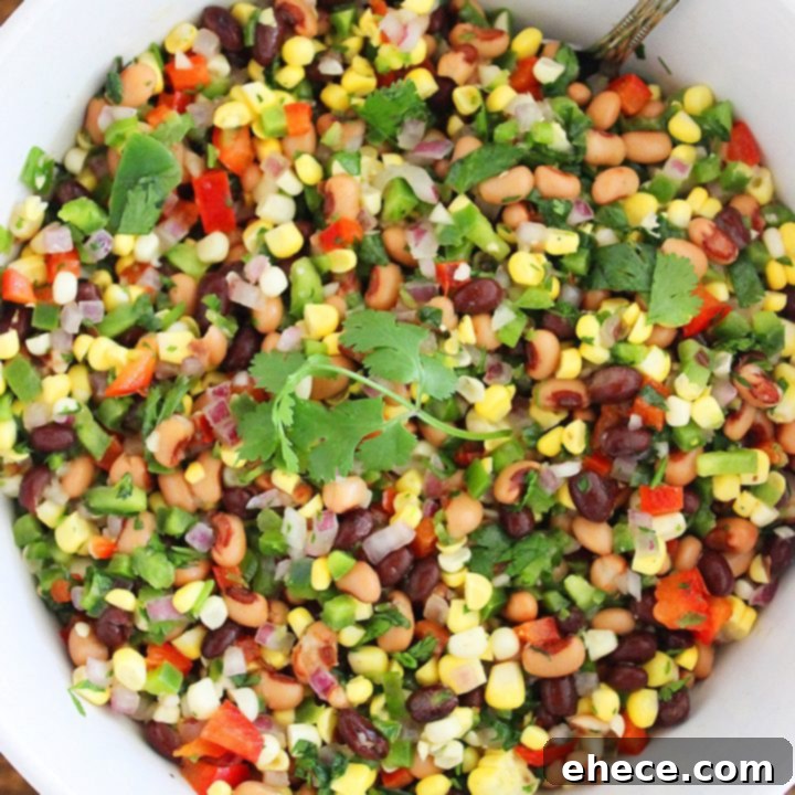 Texas Caviar, a zesty corn and bean salad.