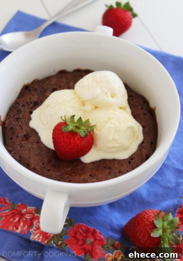 Effortless 4-Ingredient Nutella Mug Cake 2 4-Ingredient Quick Nutella Mug Cake - Decadent, 1-minute microwave cake with just 4 ingredients.