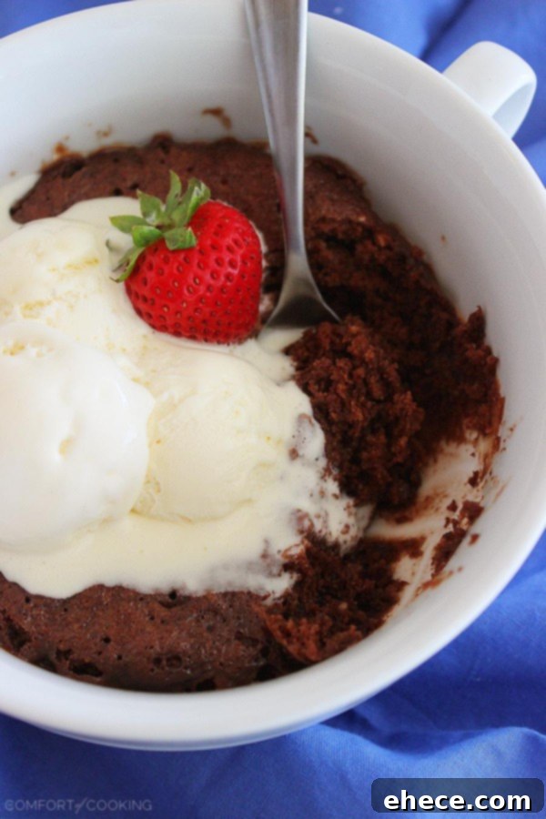 Effortless 4-Ingredient Nutella Mug Cake 4 Nutella Mug Cake with 4 ingredients - Quick and easy dessert recipe.