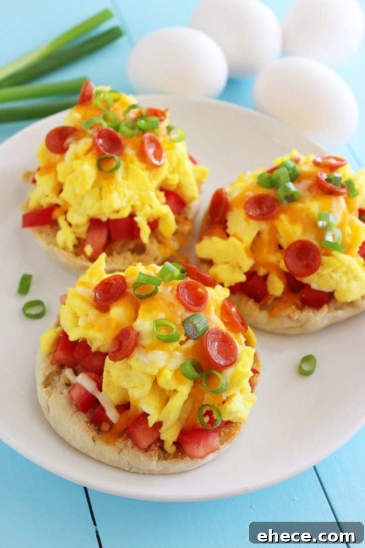 English Muffin Breakfast Pizzas