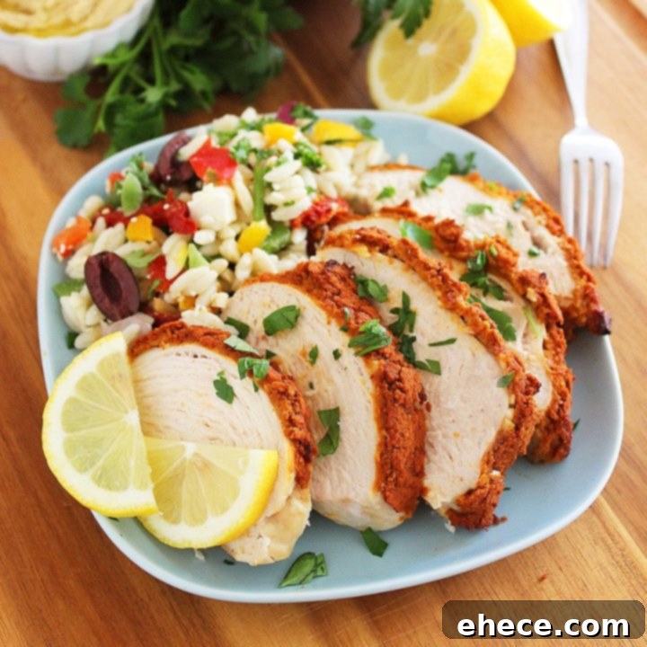 Baked Hummus-Crusted Lemon Chicken