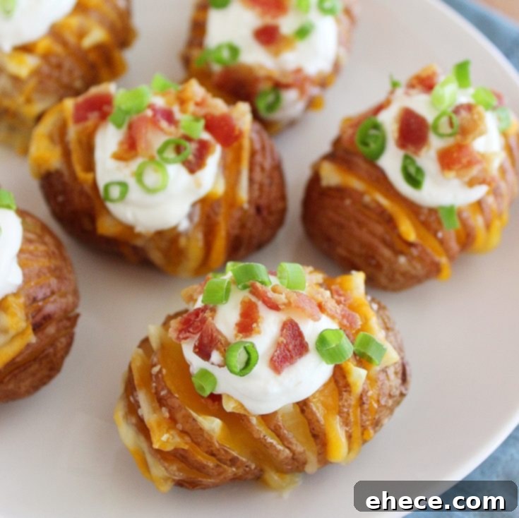 Crispy Loaded Hasselback Potato Bites