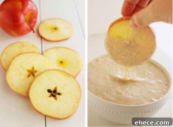 Close-up of golden brown Apple Pancake Rings stacked on a plate