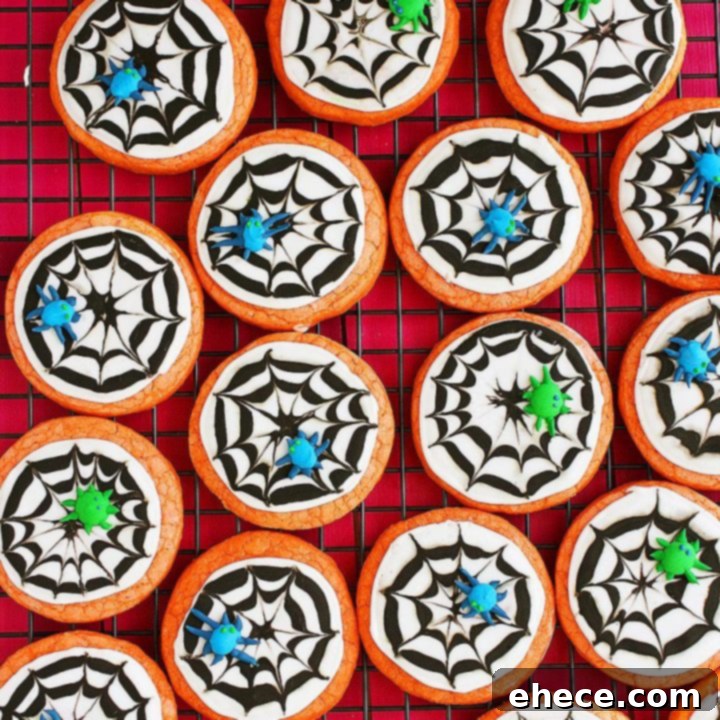 Eerie Webbed Delights 2 Spooky Spiderweb Cookies