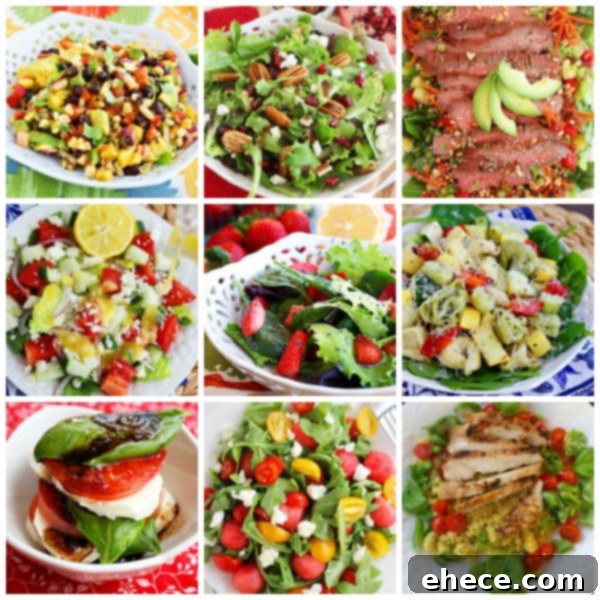 18 Satisfying Meal Salads – These fresh, healthy salads are totally refreshing! Hearty enough for weeknight dinners, both vegetarian and non-vegetarian. | thecomfortofcooking.com