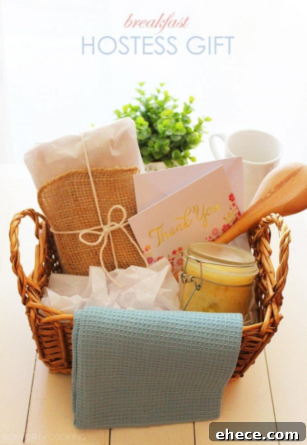 Handcrafted Breakfast Gratitude 2 Homemade Breakfast Hostess Gift – Delight your host with a post-party breakfast. Easy tutorial, including recipes, tips, and unique gifting on a budget! | thecomfortofcooking.com