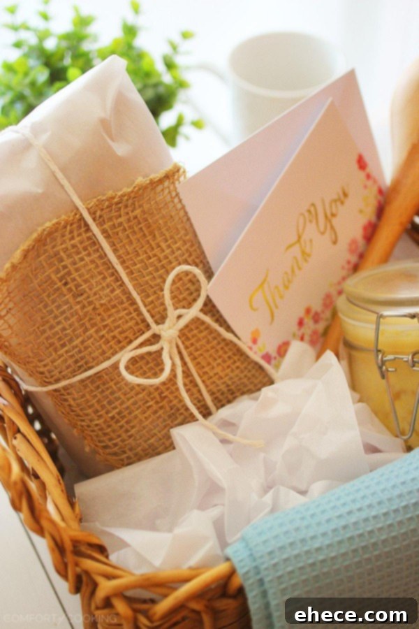 Handcrafted Breakfast Gratitude 4 Homemade Breakfast Hostess Gift – Surprise your host with a breakfast treat. Easy tutorial, including recipes, tips, and more ideas for unique gifting on a budget! | thecomfortofcooking.com