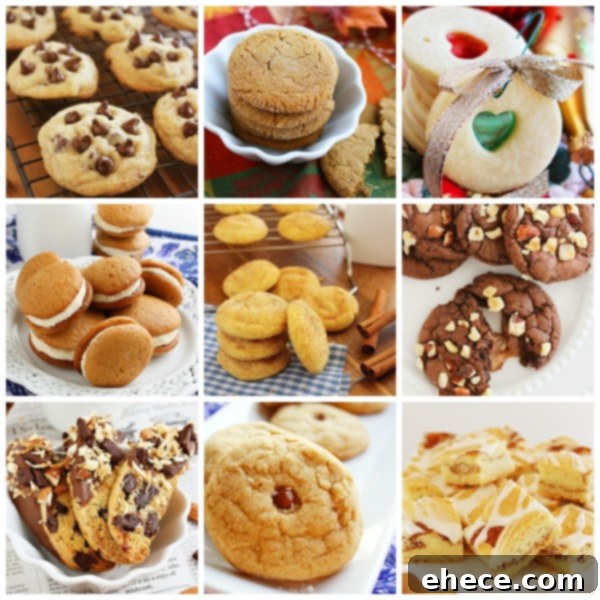 A second collection of delicious holiday cookies, featuring soft chocolate chip, ginger cookies, and stained glass cookie ornaments, perfect for your Christmas celebrations.