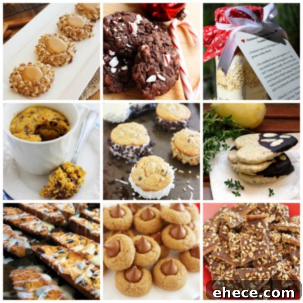 A fourth delightful array of holiday cookie recipes, including caramel spice thumbprint cookies, peppermint chocolate chunk cookies, and a special mention for Graham Cracker Toffee.