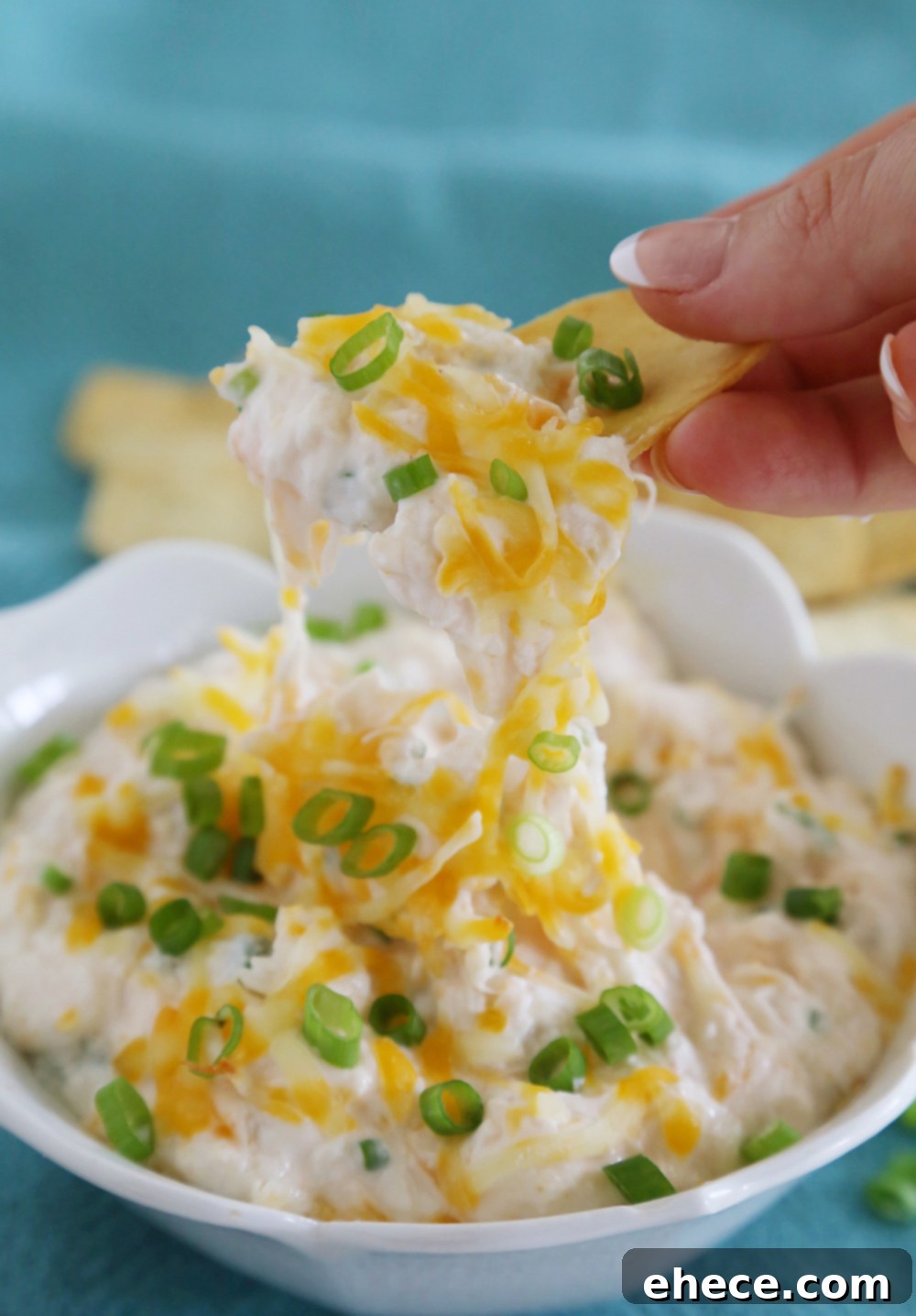 Creamy Golden Crab Artichoke Dip 5 Close-up of Hot Cheesy Crab Artichoke Dip