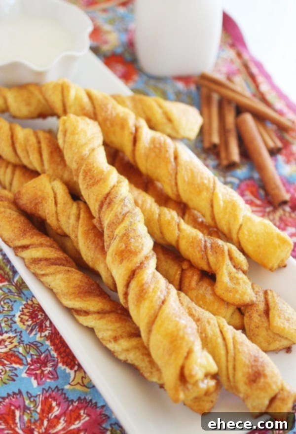 Soft, buttery 4-Ingredient Cinnamon Roll Twists with glaze, perfect for breakfast or brunch.