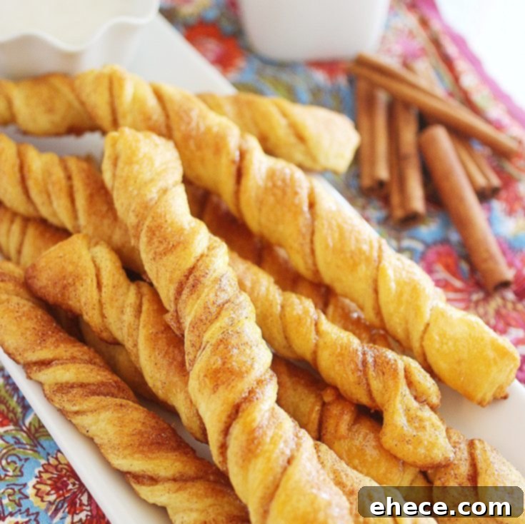 Pin this recipe for 4-Ingredient Cinnamon Roll Twists