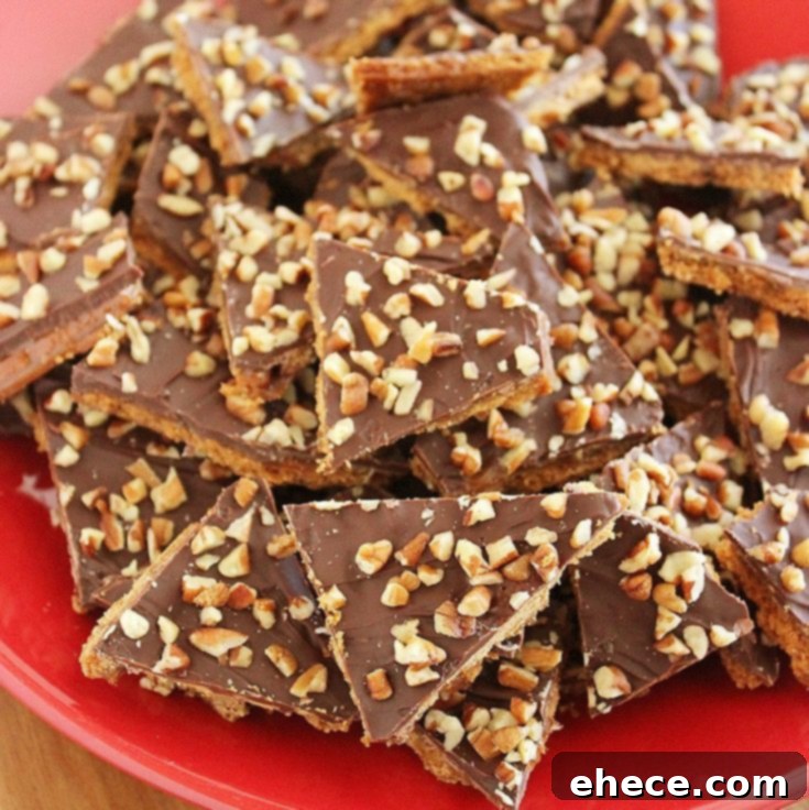 Graham Cracker Toffee dessert for sharing and gifting