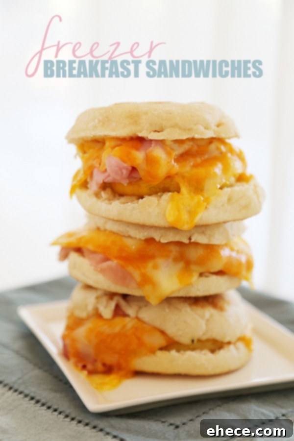 Delicious Homemade Freezer Breakfast Sandwiches - Perfect for quick, high-protein mornings!