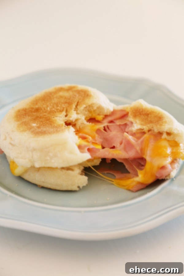 A batch of Homemade Freezer Breakfast Sandwiches, perfectly arranged.