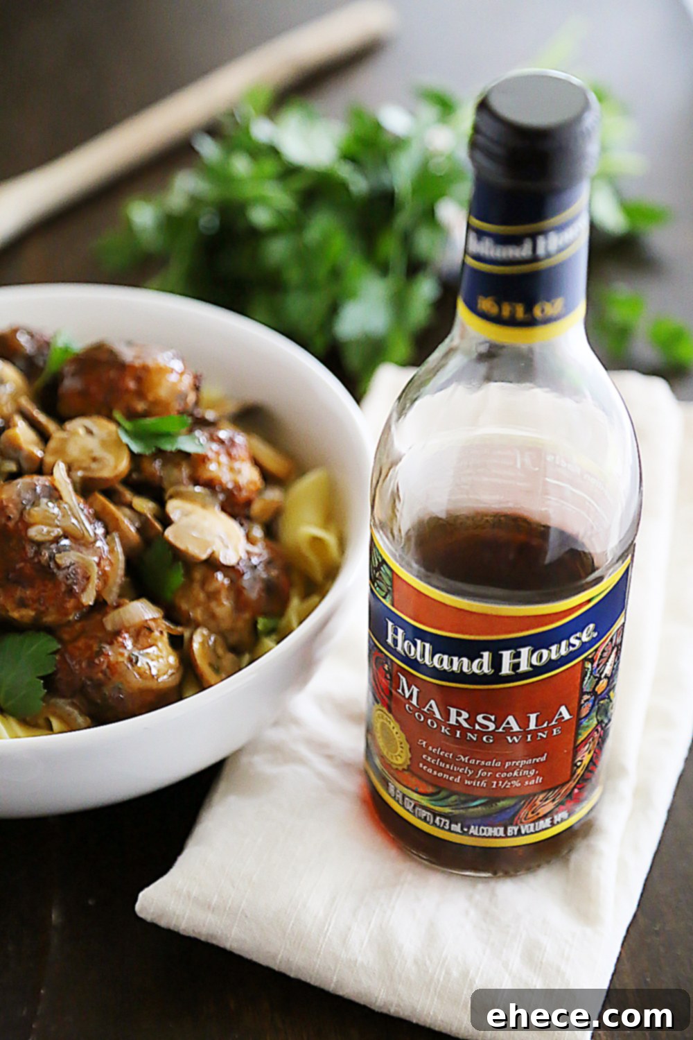 Savory Marsala Chicken Meatballs 5 Chicken Marsala Meatballs – So tender and flavorful! Crispy, juicy meatballs with mushrooms in a tangy Marsala sauce. Thecomfortofcooking.com