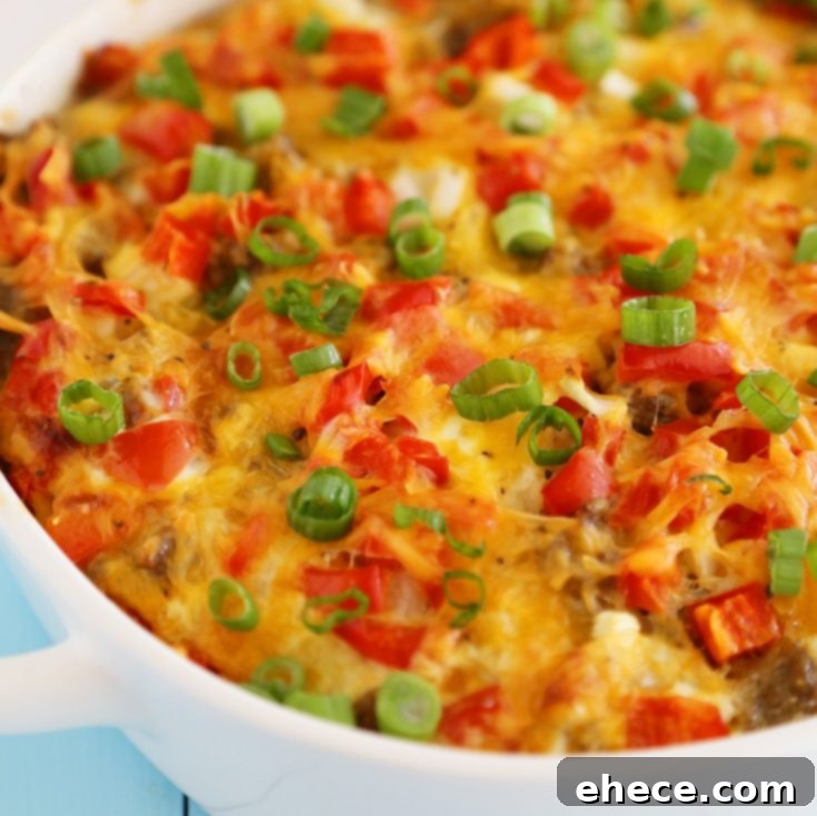 English Muffin Sausage, Egg and Cheese Breakfast Casserole