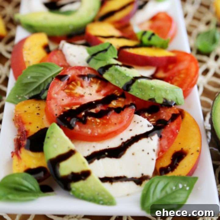 Sun-Kissed Peach and Avocado Caprese 7 Peach and Avocado Caprese Salad